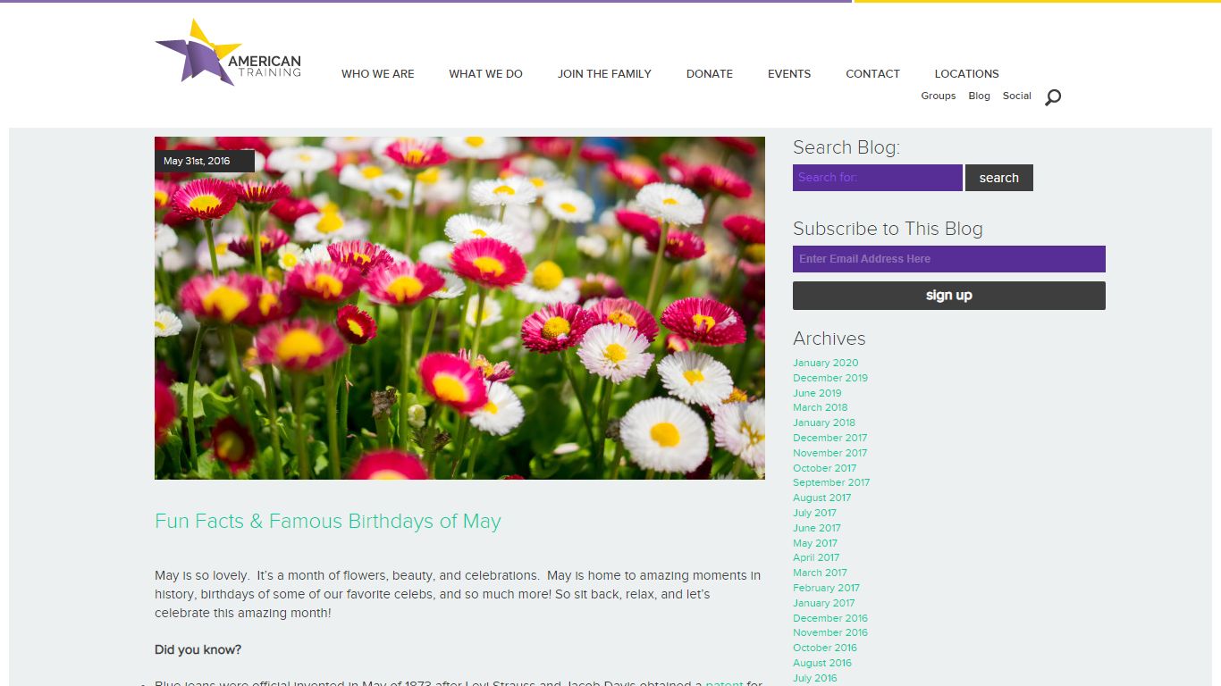 Fun Facts & Famous Birthdays of May - American Training